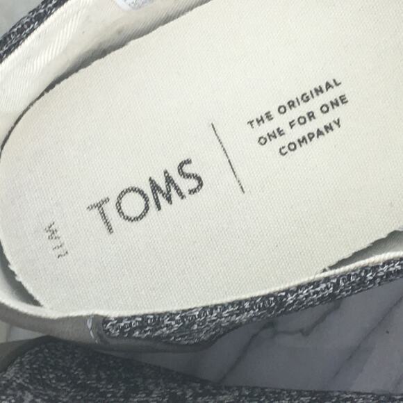 TOMS Vegan Gray Canvas Flats Women's Size 11 - Picture 5 of 16